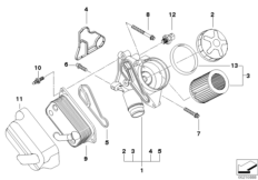 Масляный фильтр смаз.сист.,теплообменник